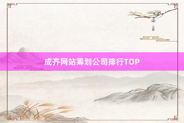 成齐网站筹划公司排行TOP